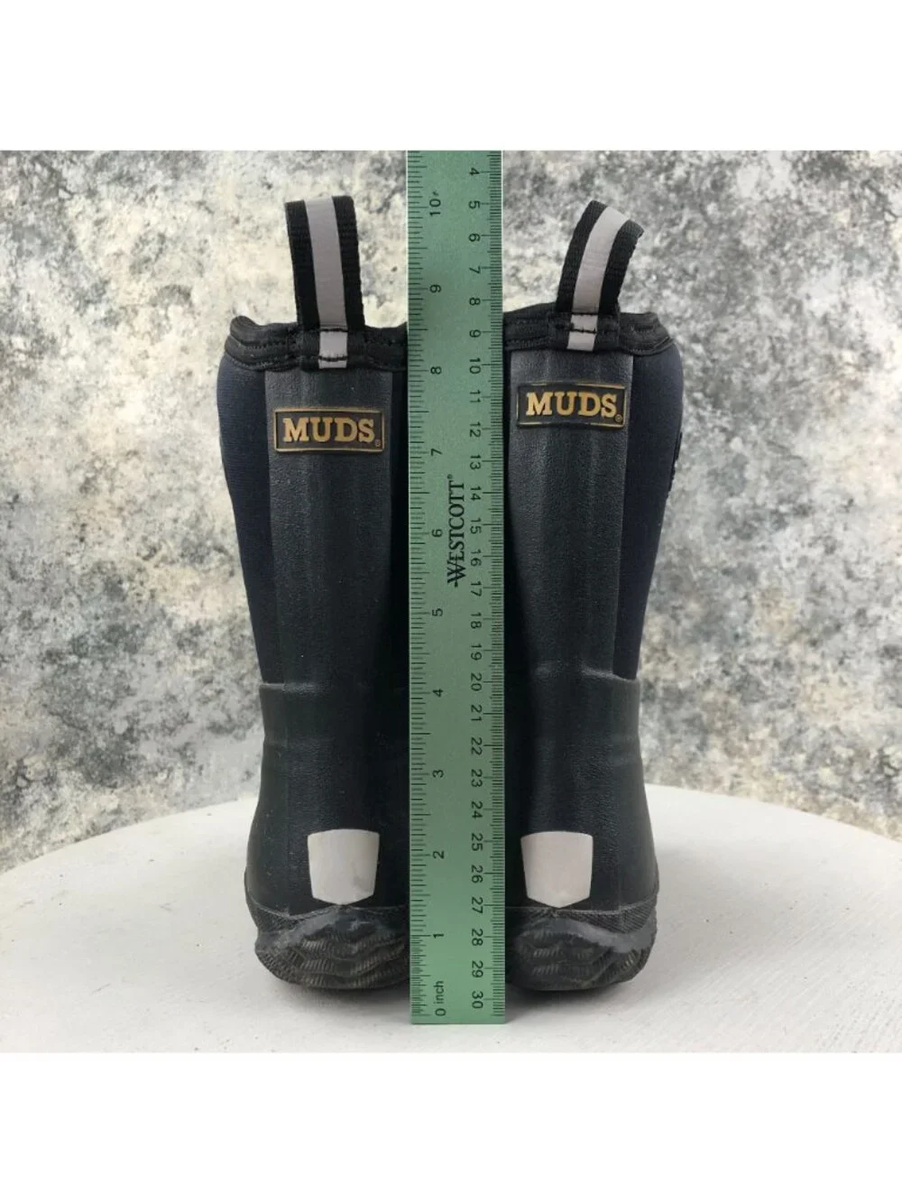 Noble Outfitters Kid's Size 10 Muds High Black Waterproof Pull-On Rain Boots